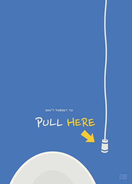 Pull Here | Poster | BadFishPosters