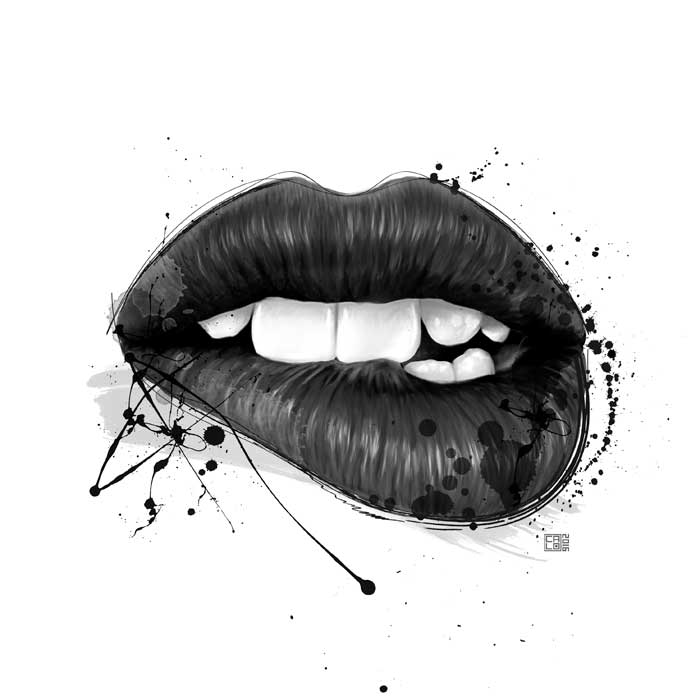 Black lips poster square Black lips poster square