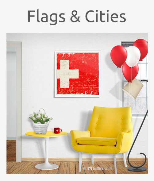 Flags and Cities Posters