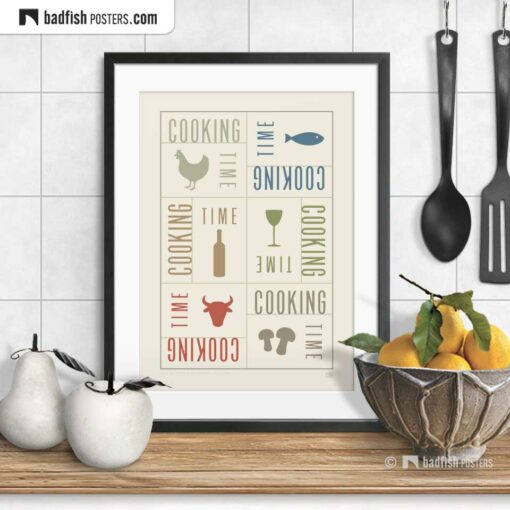 Cooking Time | Graphic Poster | © BadFishPosters.com