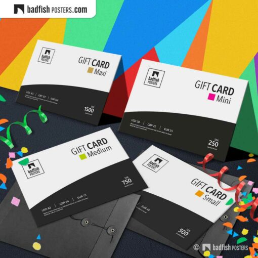Gift Cards | eGift Card | Gift Certificate | Email Gift Card | © BadFishPosters.com