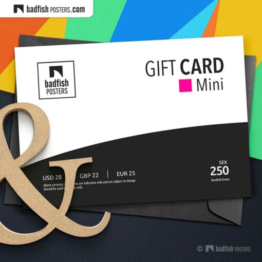 Gift Card Mini | eGift Card | Gift Certificate | Email Gift Card | © BadFishPosters.com