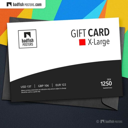 Gift Card X-Large | eGift Card | Gift Certificate | Email Gift Card | © BadFishPosters.com