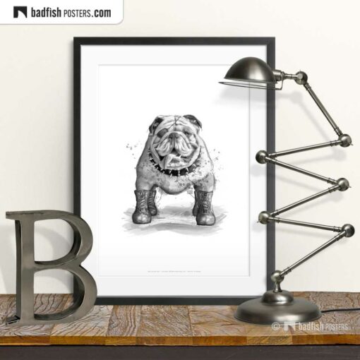 English Bulldog | Art Poster | © BadFishPosters.com