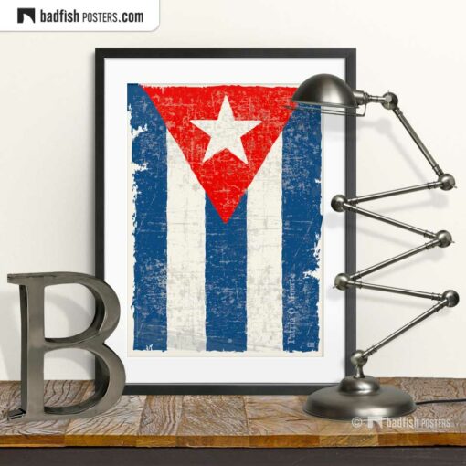 Flag Of Cuba | Art Poster | © BadFishPosters.com