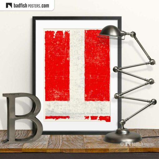 Flag Of Denmark | Art Poster | © BadFishPosters.com