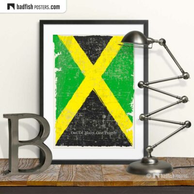 Flag Of Jamaica | Art Poster | © BadFishPosters.com