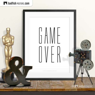 Saw | Game Over | Typographic Movie Poster | © BadFishPosters.com