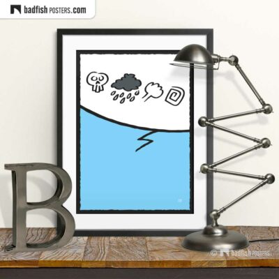 Cursing | Comic Style Speech Bubble Poster | © BadFishPosters.com