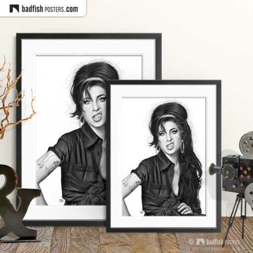 Amy Winehouse | Art Poster | Gallery Image | © BadFishPosters.com