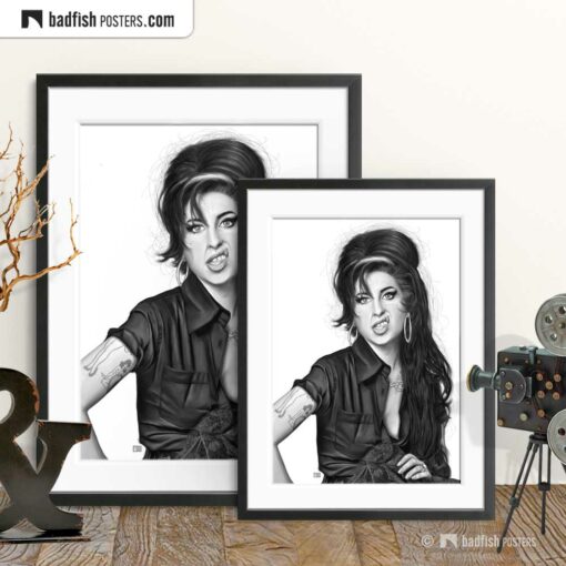 Amy Winehouse | Art Poster | Gallery Image | © BadFishPosters.com