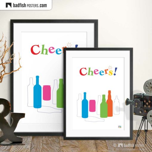 Cheers! | Graphic Poster | Gallery Image | © BadFishPosters.com