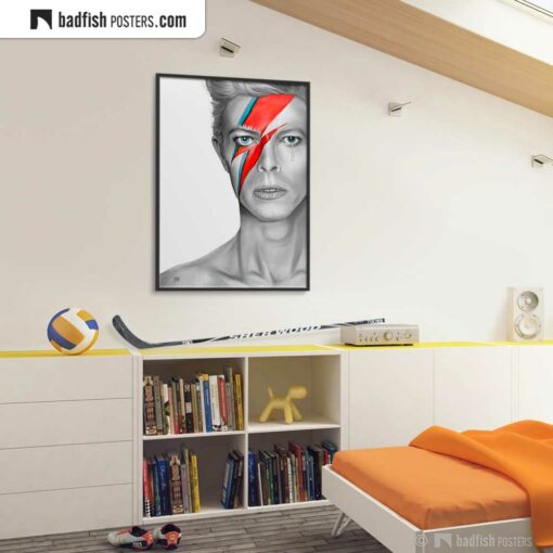 David Bowie | Aladdin Sane | Art Poster | Gallery Image | © BadFishPosters.com