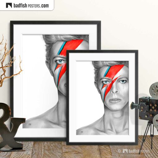 David Bowie | Aladdin Sane | Art Poster | Gallery Image | © BadFishPosters.com