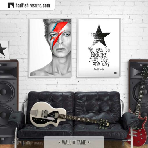 David Bowie | Aladdin Sane | Art Poster | Gallery Image | © BadFishPosters.com