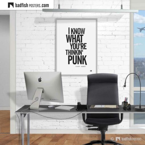 Dirty Harry - I Know What You're Thinkin' Punk | Typographic Movie Poster | Gallery Image | © BadFishPosters.com