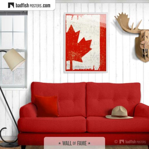 Flag Of Canada | Art Poster | Gallery Image | © BadFishPosters.com