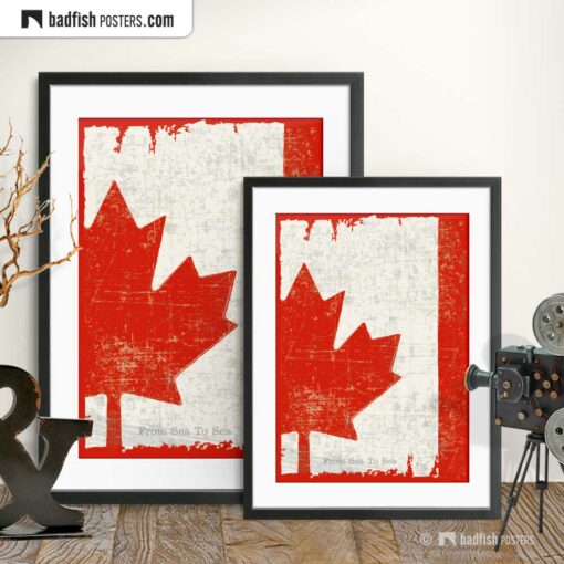 Flag Of Canada | Art Poster | Gallery Image | © BadFishPosters.com