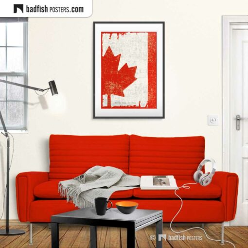 Flag Of Canada | Art Poster | Gallery Image | © BadFishPosters.com