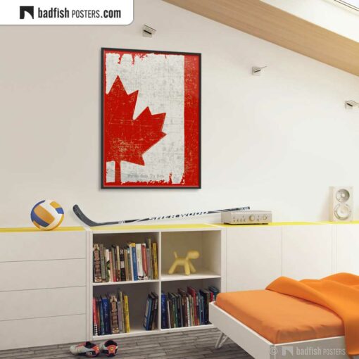 Flag Of Canada | Art Poster | Gallery Image | © BadFishPosters.com