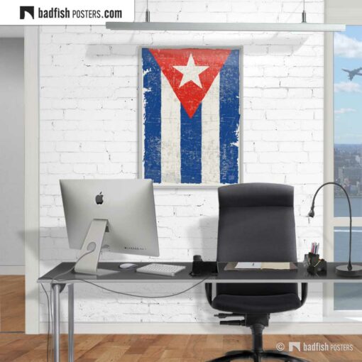 Flag Of Cuba | Art Poster | Gallery Image | © BadFishPosters.com