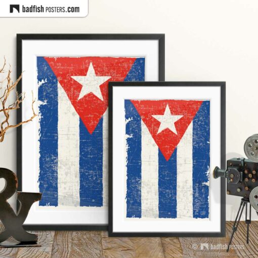 Flag Of Cuba | Art Poster | Gallery Image | © BadFishPosters.com