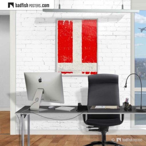 Flag Of Denmark | Art Poster | Gallery Image | © BadFishPosters.com