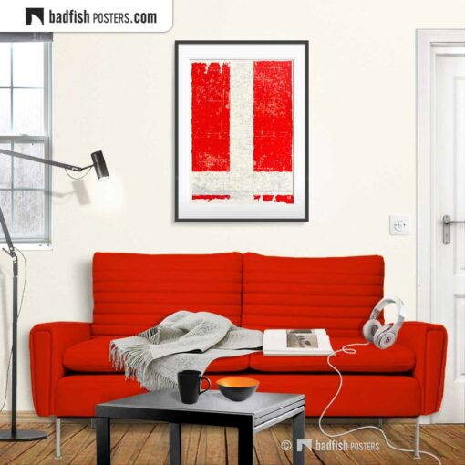 Flag Of Denmark | Art Poster | Gallery Image | © BadFishPosters.com