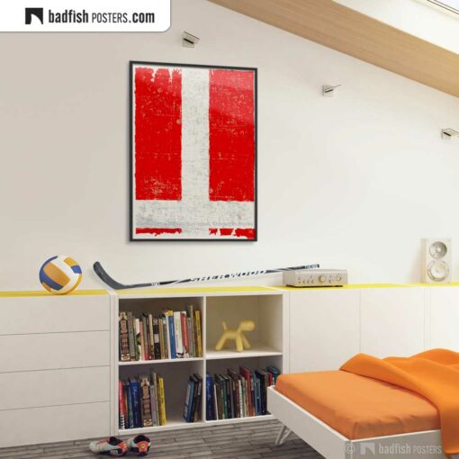 Flag Of Denmark | Art Poster | Gallery Image | © BadFishPosters.com