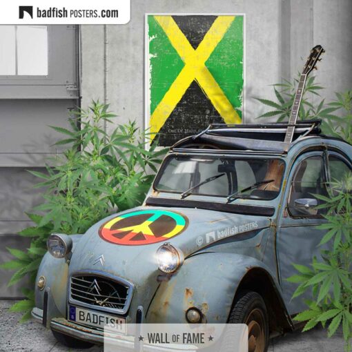 Flag Of Jamaica | Art Poster | Gallery Image | © BadFishPosters.com