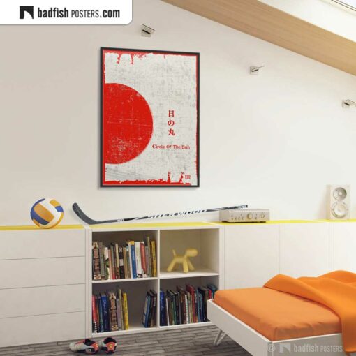Flag Of Japan | Circle Of The Sun | Art Poster | Gallery Image | © BadFishPosters.com