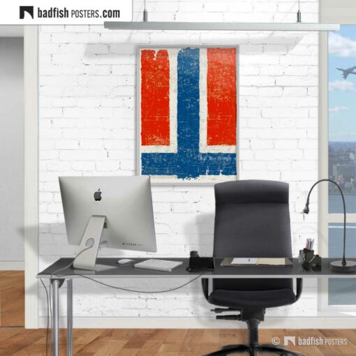 Flag Of Norway | Art Poster | Gallery Image | © BadFishPosters.com