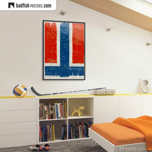 Flag Of Norway | Art Poster | Gallery Image | © BadFishPosters.com