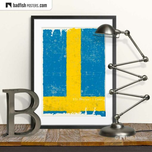 Flag Of Sweden | Art Poster | © BadFishPosters.com