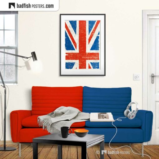 Flag Of The United Kingdom | Art Poster | Gallery Image | © BadFishPosters.com