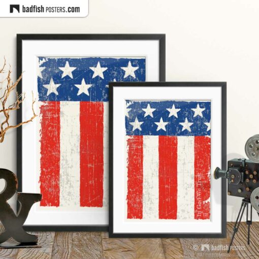 Flag Of The United States | Art Poster | Gallery Image | © BadFishPosters.com