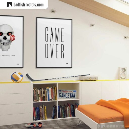 Saw | Game Over | Typographic Movie Poster | Gallery Image | © BadFishPosters.com