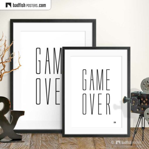 Saw | Game Over | Typographic Movie Poster | Gallery Image | © BadFishPosters.com