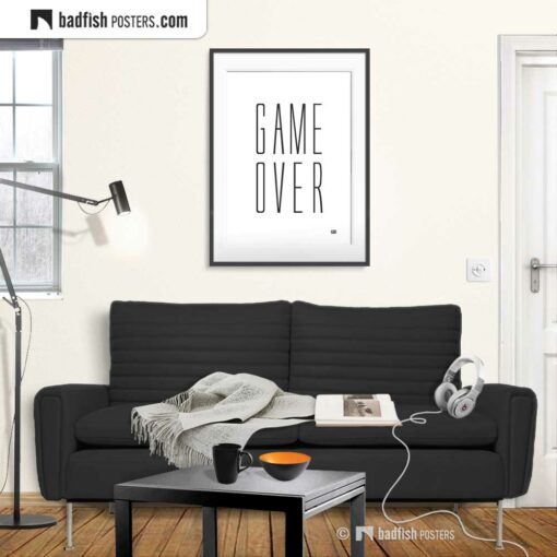 Saw | Game Over | Typographic Movie Poster | Gallery Image | © BadFishPosters.com