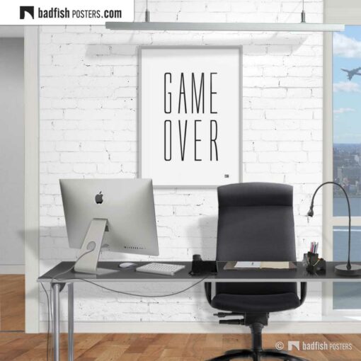 Saw | Game Over | Typographic Movie Poster | Gallery Image | © BadFishPosters.com