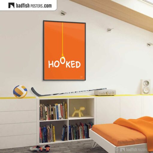 Hooked | Graphic Poster | Gallery Image | © BadFishPosters.com