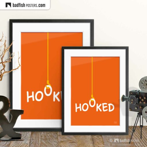 Hooked | Graphic Poster | Gallery Image | © BadFishPosters.com