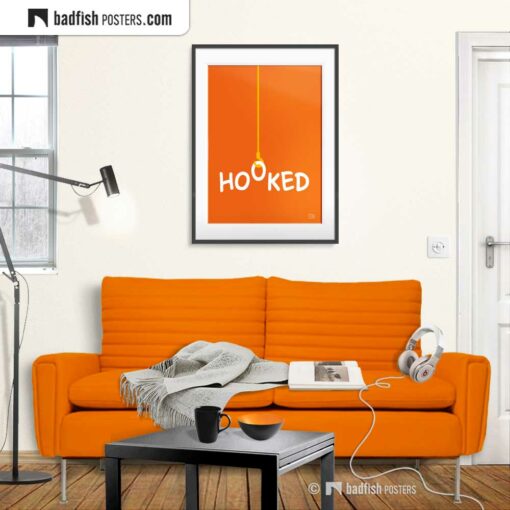 Hooked | Graphic Poster | Gallery Image | © BadFishPosters.com