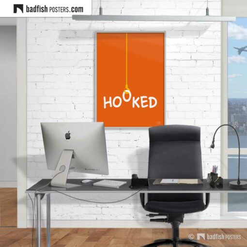 Hooked | Graphic Poster | Gallery Image | © BadFishPosters.com