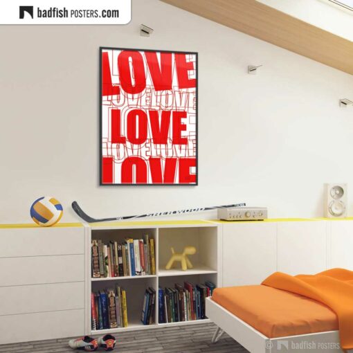 Love | Graphic Poster | Gallery Image | © BadFishPosters.com