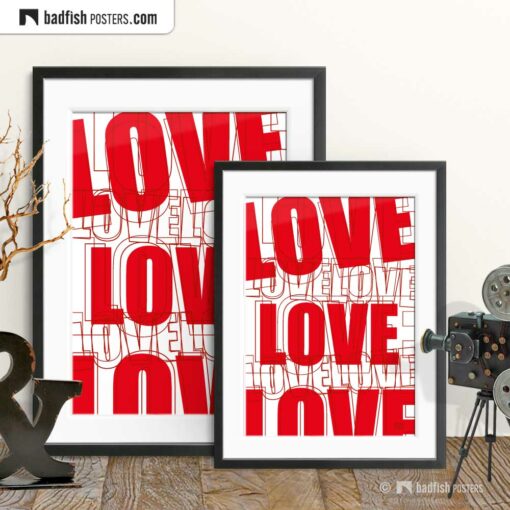 Love | Graphic Poster | Gallery Image | © BadFishPosters.com