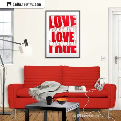 Love | Graphic Poster | Gallery Image | © BadFishPosters.com