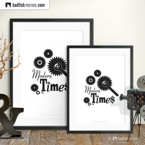 Modern Times | Minimal Movie Poster | Gallery Image | © BadFishPosters.com