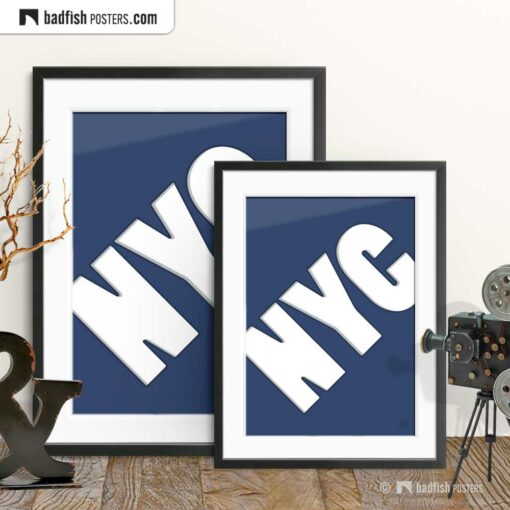 NYC | New York City | Graphic Poster | Gallery Image | © BadFishPosters.com