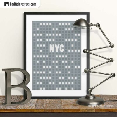 NYC | New York City | Empire State | Graphic Poster | © BadFishPosters.com